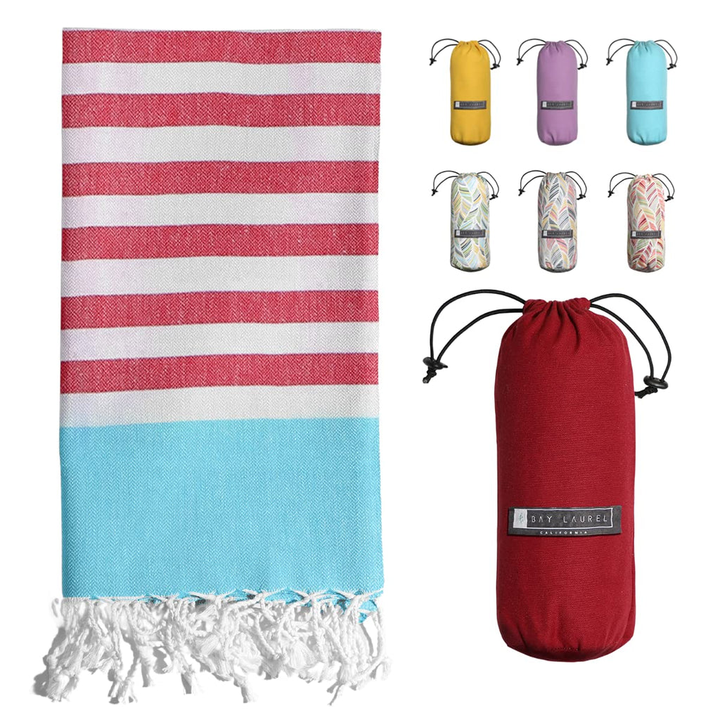 Turquoise Red With Red Bag