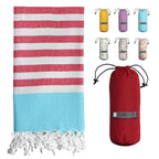 Turquoise Red With Red Bag