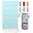 Aqua With Blue Floral Bag