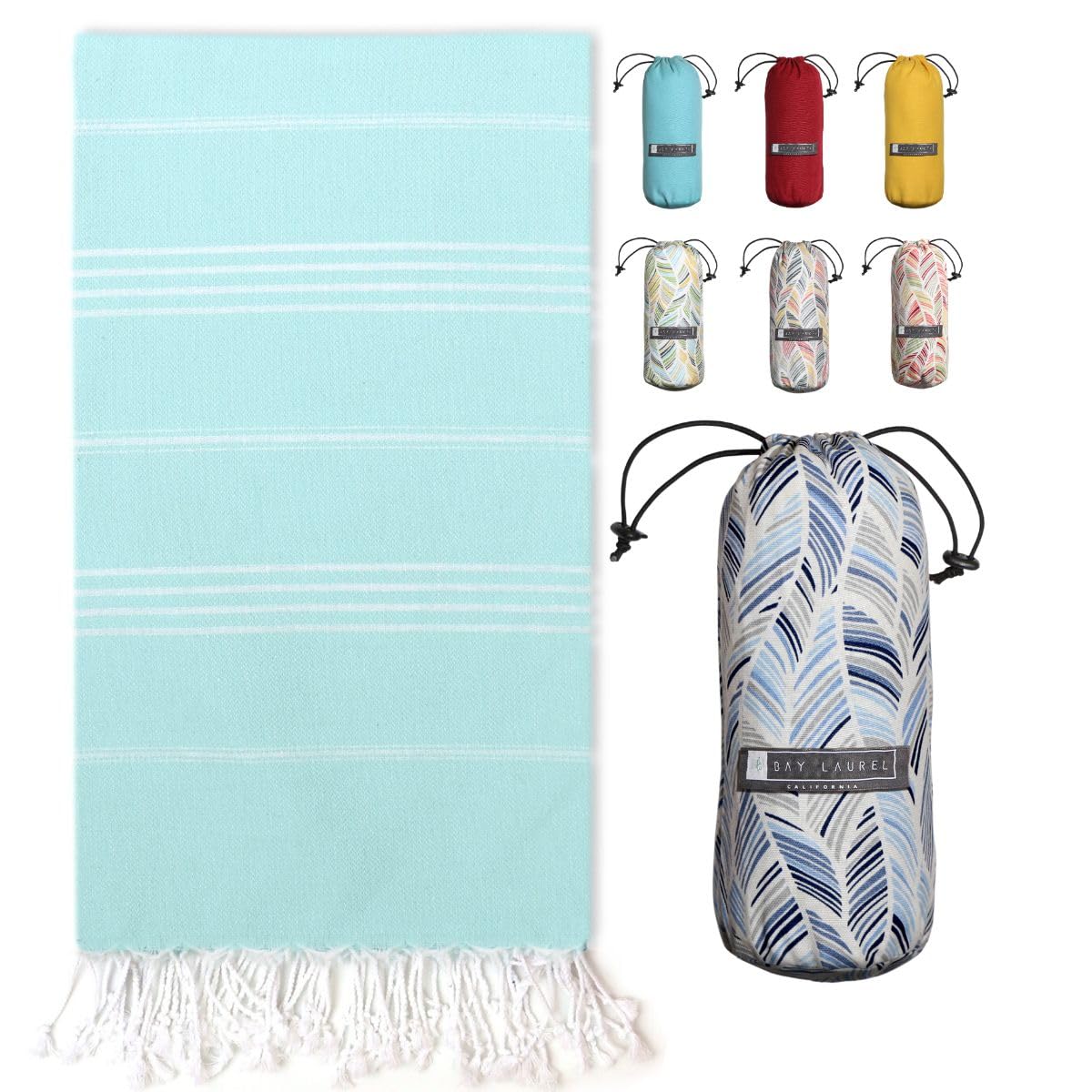 Aqua With Blue Floral Bag