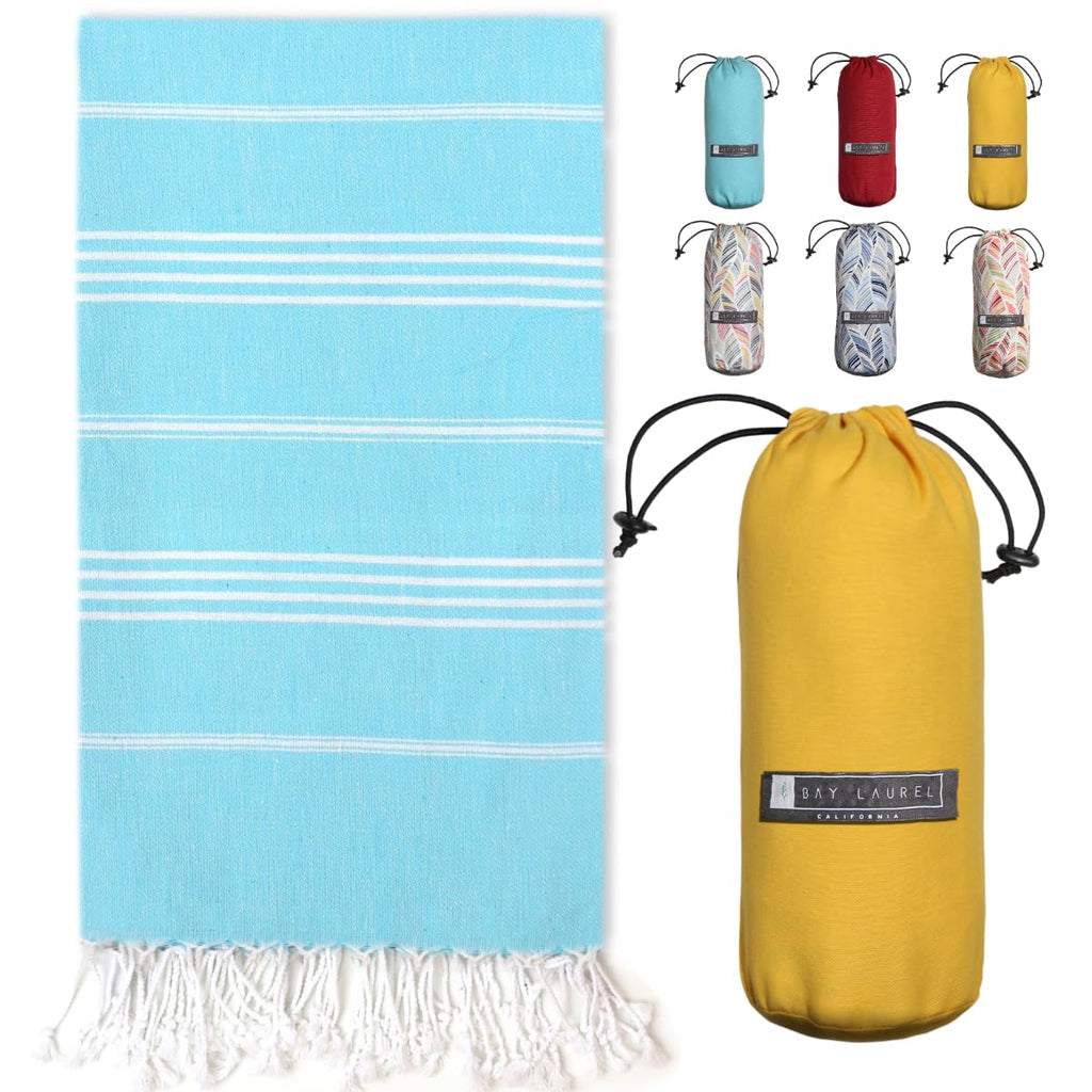 Turquoise With Plain Yellow Bag