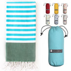 Turquoise Striped Turquoise Bag