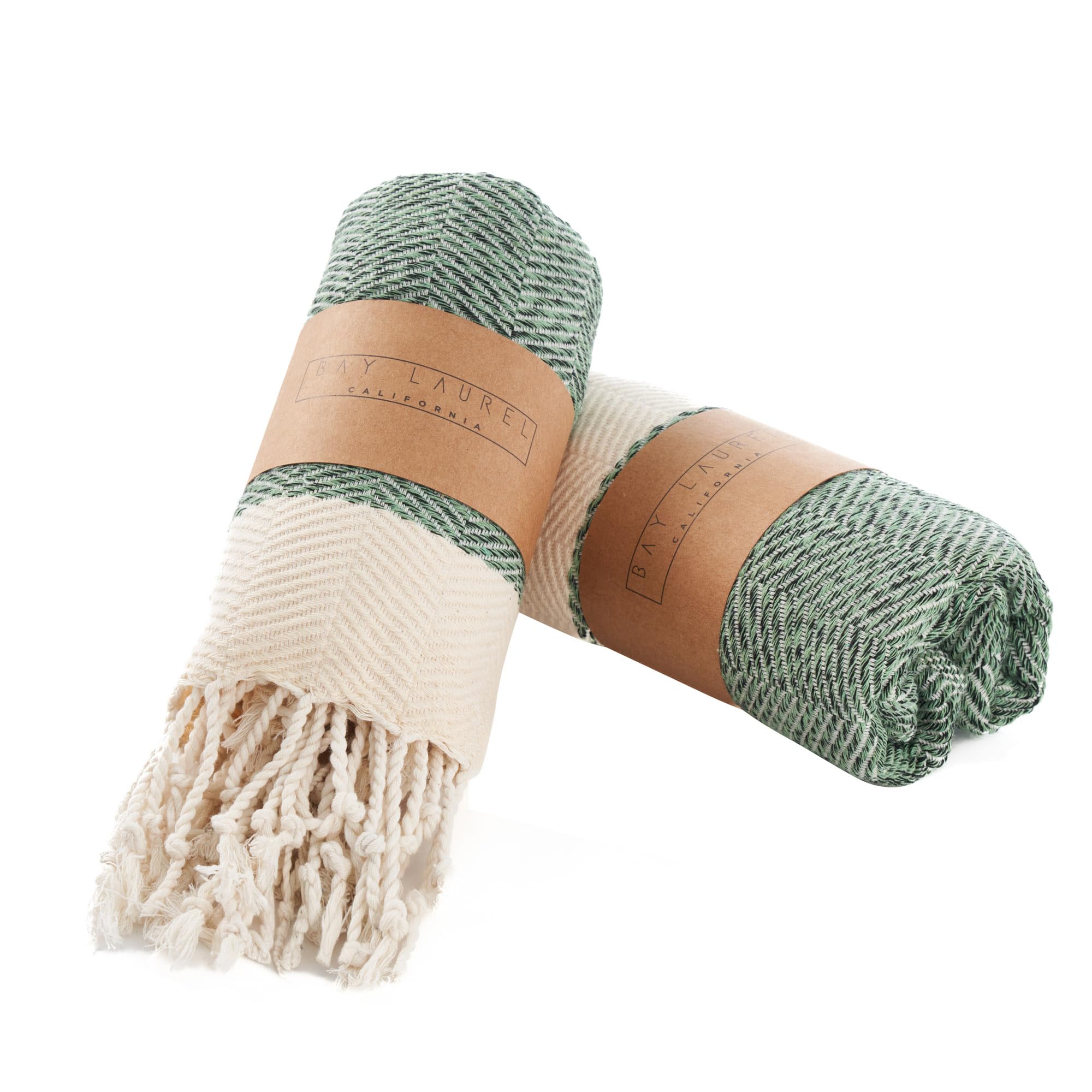 Army Green Herringbone 15×26