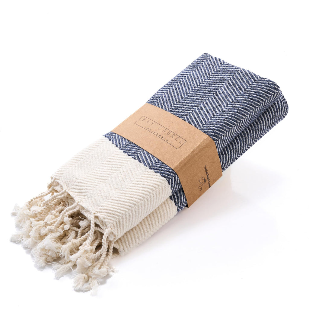 Navy Herringbone 16×40